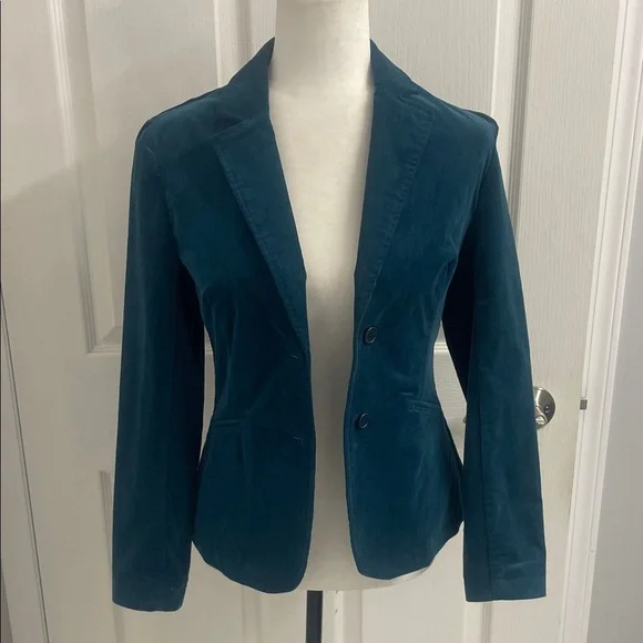 ZILCH Teal Blazer 2 Button Up Front Fitted Classic Sz XS - Picture 2 of 15